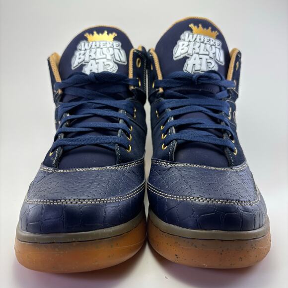 EWING ATHLETICS “Where Brklyn At?“ 33 HI Navy /Gold Athletic Shoes Mens Size 10 - Picture 3 of 12